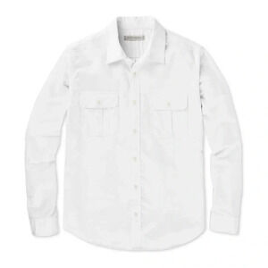 Outerknown 100% Organic Cotton White Long Sleeve Button Up size small